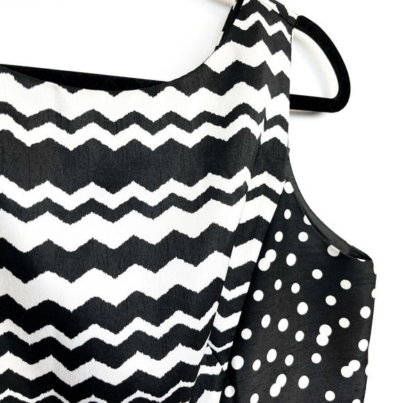 Julian Taylor New York Black & White Striped Mid Length Dress - Picture 11 of 12